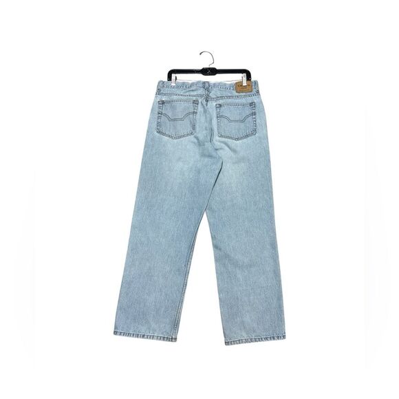 VTG Chaps Ralph Lauren Denim Jeans Straight Leg Light Wash Blue Sz 34x30 - Picture 2 of 12